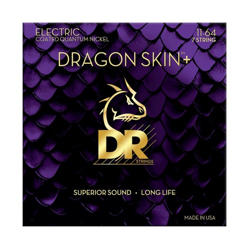 DR Strings DRAGON SKIN+ Electric - Heavy 7-String (11-64)