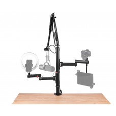 GATOR FRAMEWORKS GFW-ID-CREATORTREE ID Series All-In-One Content Creator Tree with Light, Mic & Camera Attachments