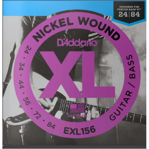 D'ADDARIO EXL156 XL NICKEL WOUND FENDER BASS VI (24-84)