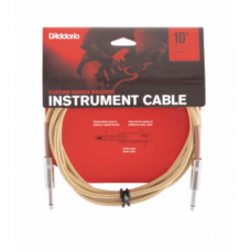 D'ADDARIO PW-BG-10TW Custom Series Braided Instrument Cable - Tweed (3m)