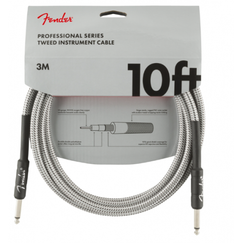 FENDER CABLE PROFESSIONAL SERIES 10' WHITE TWEED