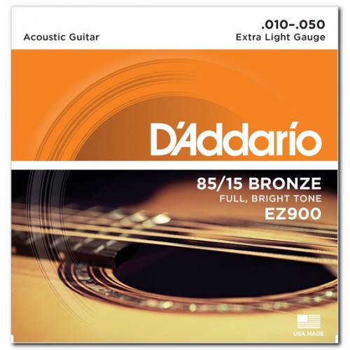 Струны D'ADDARIO EZ900 85/15 BRONZE EXTRA LIGHT (10-50)