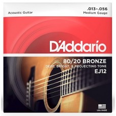 Струны D'ADDARIO EJ12 80/20 BRONZE MEDIUM (13-56)
