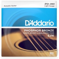 Струны D'ADDARIO EJ16 PHOSPHOR BRONZE REGULAR LIGHT (12-53)