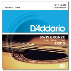Струни D'ADDARIO EZ910 85/15 BRONZE LIGHT (11-52) 