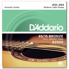Струны D'ADDARIO EZ920 85/15 BRONZE MEDIUM LIGHT (12-54)