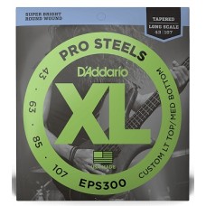 Струни D'ADDARIO EPS300 XL PROSTEEELS BASS Custom Light Top/Medium Bottom (43-107) 