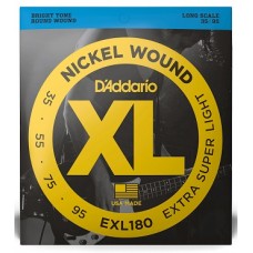 Струны D'ADDARIO EXL180 XL NICKEL WOUND BASS EXTRA SUPER LIGHT (35-95)