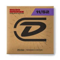 Струны DUNLOP DAB1152 80/20 BRONZE ACOUSTIC GUITAR STRINGS (11-52)