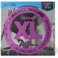 Струны D'ADDARIO EXL120-7 XL NICKEL WOUND SUPER LIGHT 7-STRING (09-54)