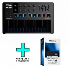 MIDI клавіатура Arturia MiniLab 3 Deep Black + Arturia Analog Lab V