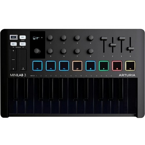 MIDI клавіатура Arturia MiniLab 3 Deep Black Special Edition